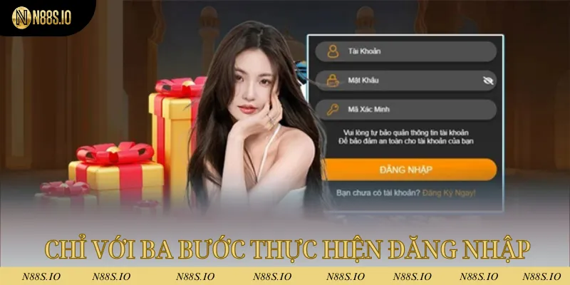 Đăng nhập N88 - Đặt Chân Đến Không Gian Cá Cược Xanh Chín 3 Chỉ với ba bước thực hiện cơ bản đã đăng nhập vào website N88 thành công